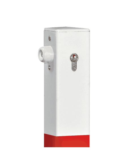 Klappaal Rome met cilinderslot, rood wit