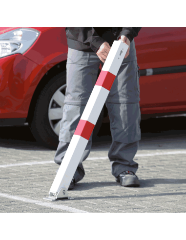 Klappaal Rome met cilinderslot, rood wit