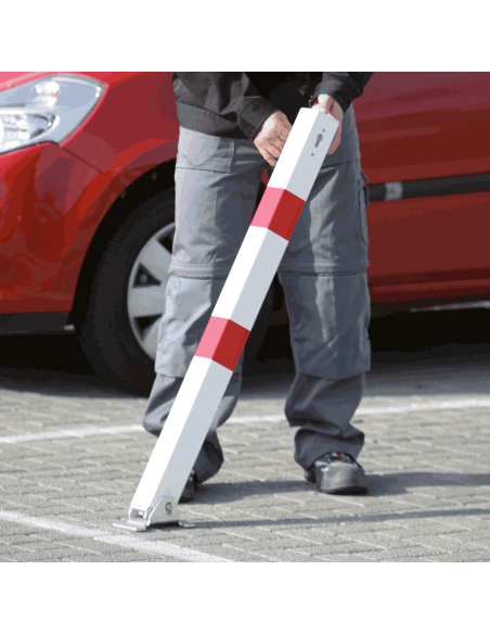 Klappaal Rome met cilinderslot, rood wit