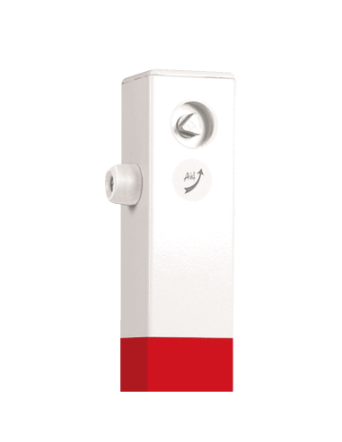 Klappaal Rome met driehoekslot, rood wit