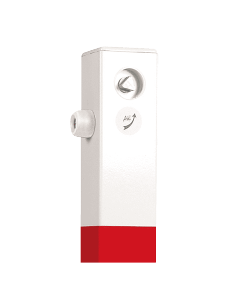 Klappaal Rome met driehoekslot, rood wit