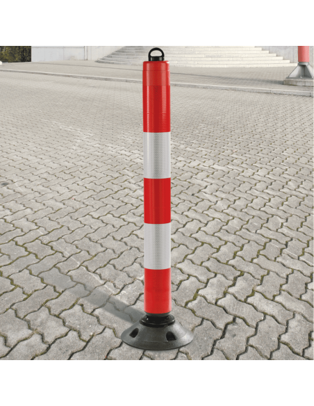 Flexibele afzetpalen LeitPin met ketting, 6 stuks, rood wit