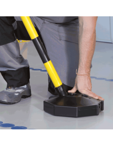 Inklapbare afzetpaal voor binnen, geel zwart