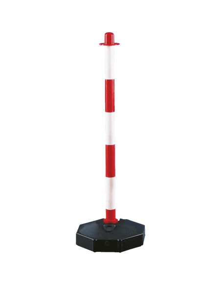 Inklapbare afzetpaal voor buiten, rood wit