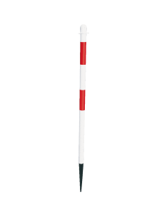 Mobiele afzetpaal voor buiten met pin, reflecterend rood wit