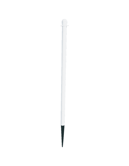 Mobiele afzetpaal voor buiten met pin, wit