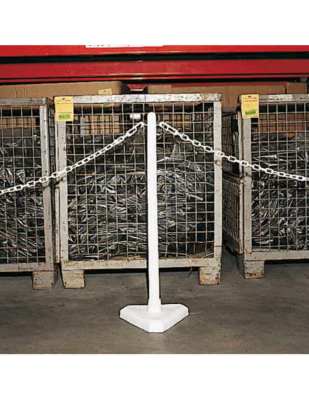 Mobiele afzetpaal voor binnen, wit