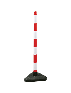 Mobiele afzetpaal voor binnen, fluo wit