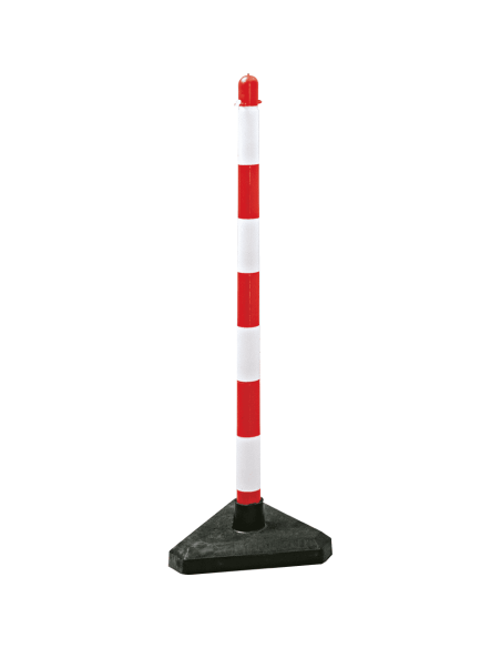 Mobiele afzetpaal voor binnen, fluo wit