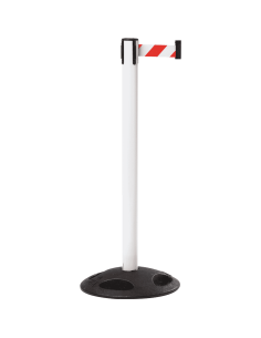 Afzetpaal met trekband voor buiten, wit