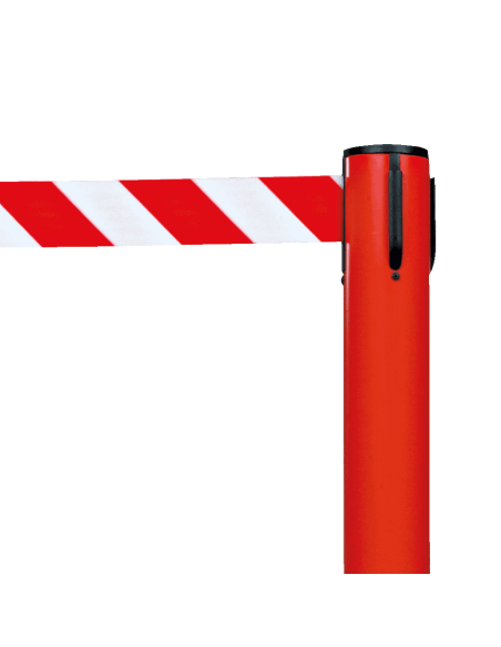 Afzetpaal met trekband voor binnen, rood