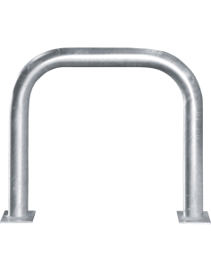 Beschermbeugel met voetplaat, 750 x 650 mm, staal