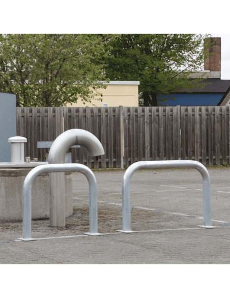 Beschermbeugel met voetplaat, 750 x 650 mm, staal