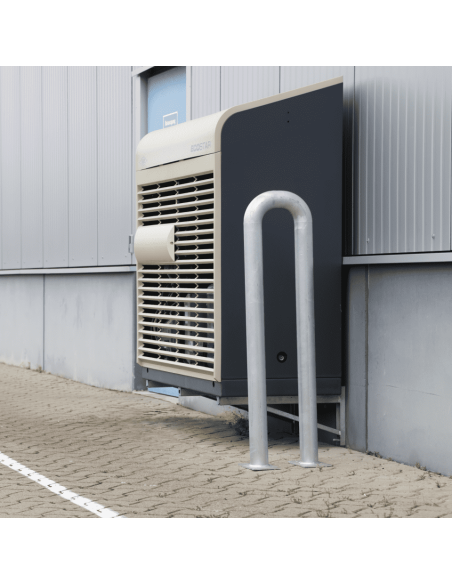 Beschermbeugel met voetplaat, 300 x 1150 mm, staal