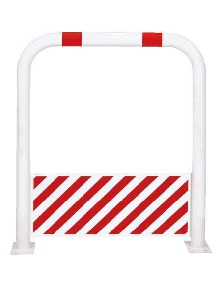 Beschermbeugel met beveiliging, 1150 mm, rood wit
