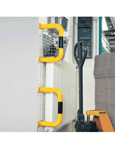 Beschermbeugel voor wand, 150 mm, geel zwart