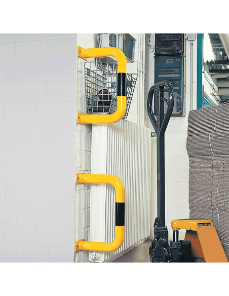 Beschermbeugel voor wand, 150 mm, geel zwart