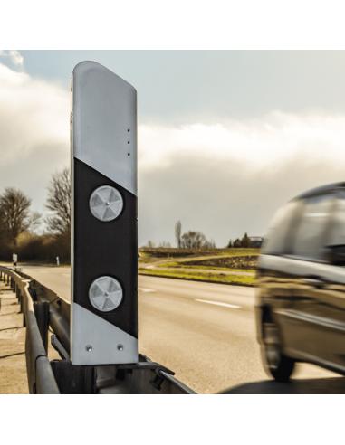 Reflectorpaal voor vangrail, kunststof