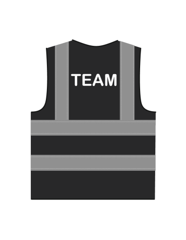 Team hesje RWS rood, met horizontale en verticale reflecterende strepen