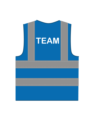 Team hesje RWS koningsblauw, met horizontale en verticale reflecterende strepen