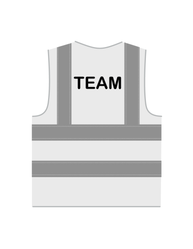 Team hesje RWS wit, met horizontale en verticale reflecterende strepen
