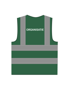 Organisatie hesje RWS donkergroen, met horizontale en verticale reflecterende strepen