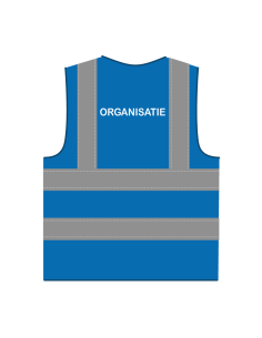 Organisatie hesje RWS koningsblauw, met horizontale en verticale reflecterende strepen