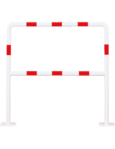 Veiligheidshek Light met voetplaat, rood wit