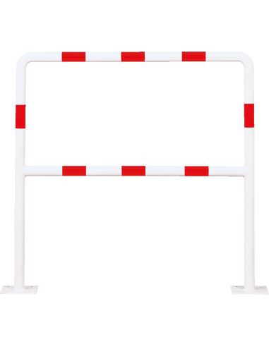 Veiligheidshek Light met voetplaat, rood wit