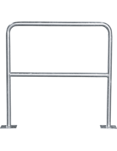 Veiligheidshek Light met voetplaat, verzinkt staal, 1000 x 1000 mm