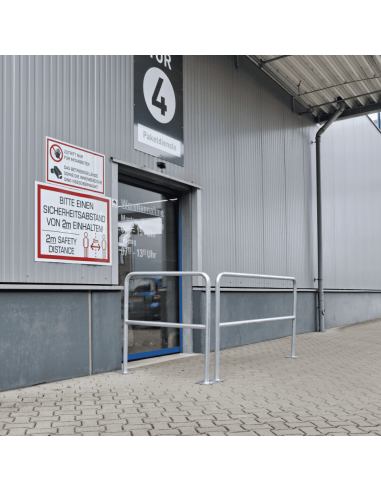 Veiligheidshek Light met voetplaat, verzinkt staal