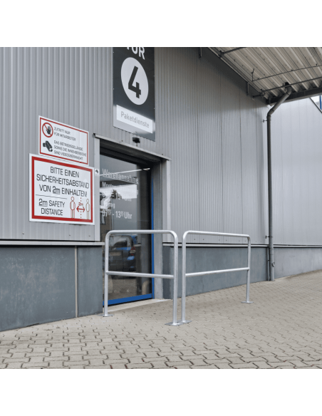 Veiligheidshek Light met voetplaat, verzinkt staal