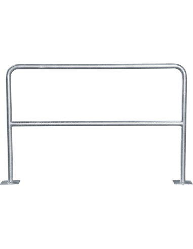 Veiligheidshek Light met voetplaat, verzinkt staal, 1500 x 1000 mm