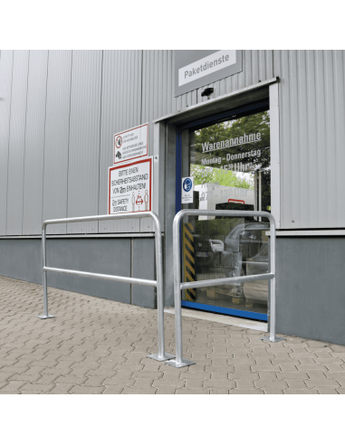 Veiligheidshek Light met voetplaat, verzinkt staal