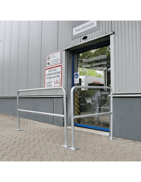 Veiligheidshek Light met voetplaat, verzinkt staal