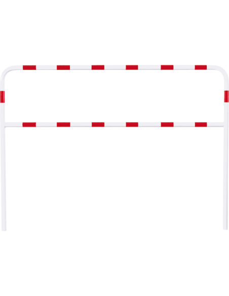 Veiligheidshek Light voor in de grond, rood wit, 2000 x 1000 mm