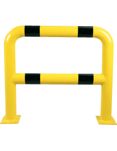 Veiligheidshek met knieligger, 750 x 650 mm, geel zwart