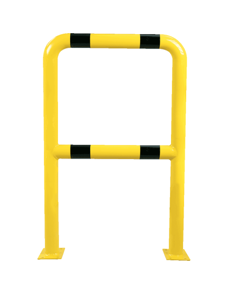 Veiligheidshek met knieligger, 750 x 1150 mm, geel zwart