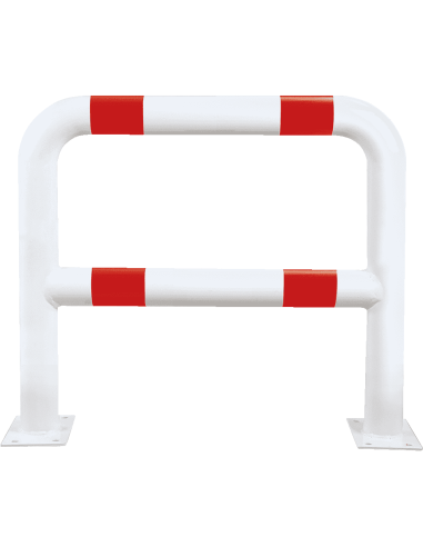 Veiligheidshek met knieligger, 750 x 650 mm, rood wit