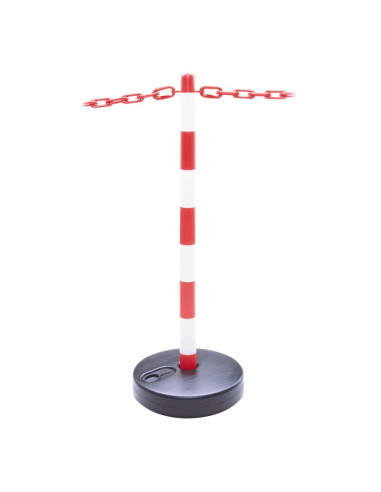 Lichte kettingpaal, rood wit