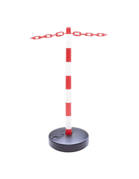 Lichte kettingpaal, rood wit