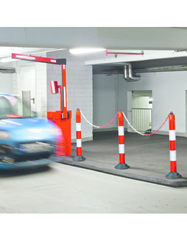 Flexibele afzetpaal LeitPin, rood wit, 1000 mm