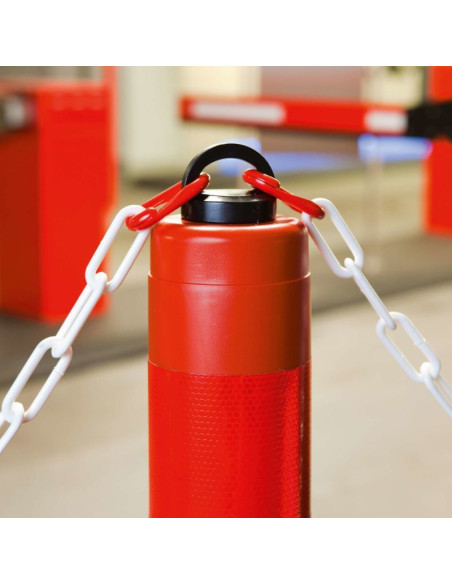 Flexibele afzetpaal LeitPin, rood wit, 1000 mm