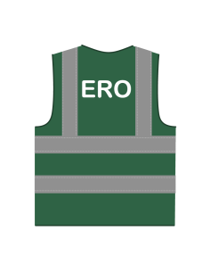 ERO hesje geel, met horizontale en verticale reflecterende strepen