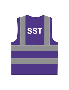 SST hesje RWS paars, met horizontale en verticale reflecterende strepen