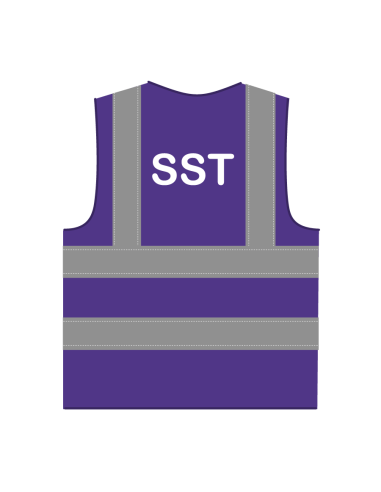 SST hesje RWS paars, met horizontale en verticale reflecterende strepen