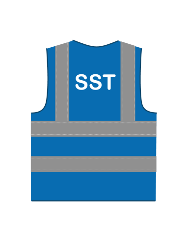 SST hesje RWS koningsblauw, met horizontale en verticale reflecterende strepen