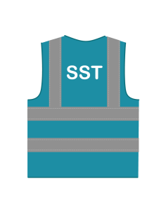 SST hesje RWS lichtblauw, met horizontale en verticale reflecterende strepen