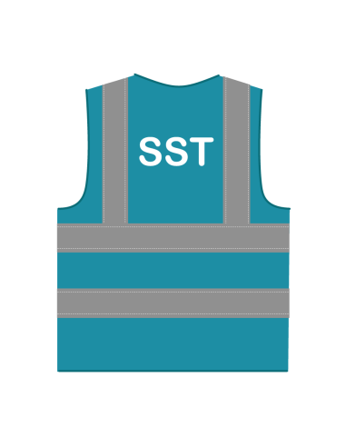 SST hesje RWS lichtblauw, met horizontale en verticale reflecterende strepen