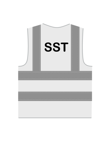 SST hesje RWS wit, met horizontale en verticale reflecterende strepen